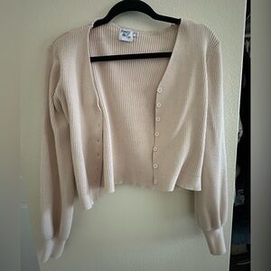 Princess Polly Beige Button-Up Cardigan
